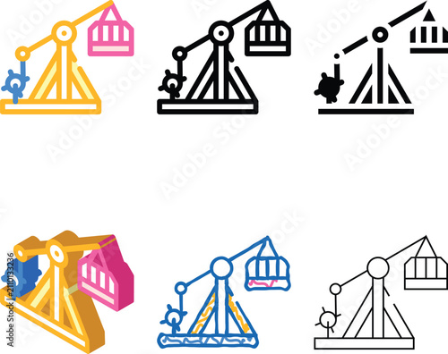 Canvastavla tollenon old weapon color icon vector