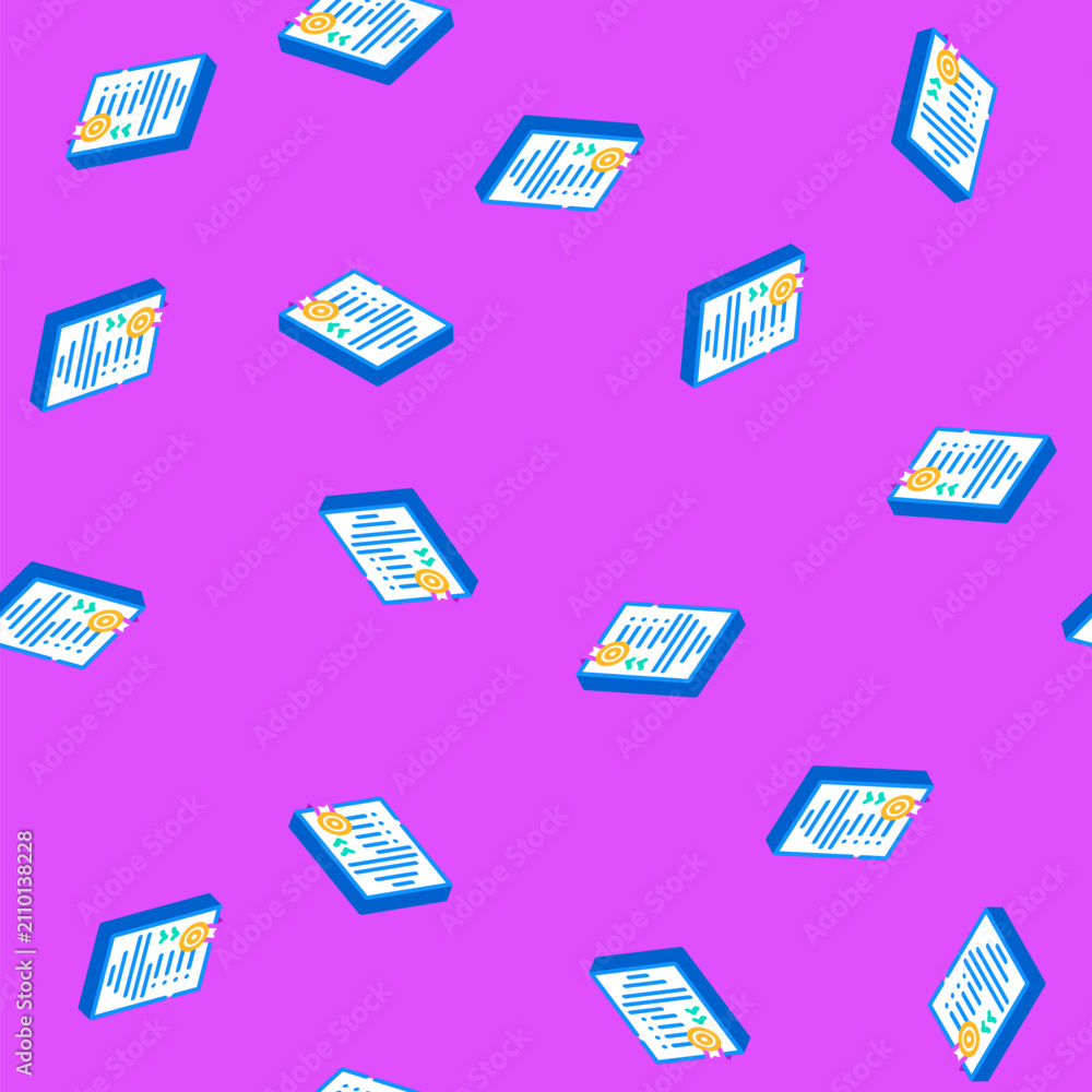 Fototapeta premium standard esg isometric seamless pattern. standard esg sign illustration
