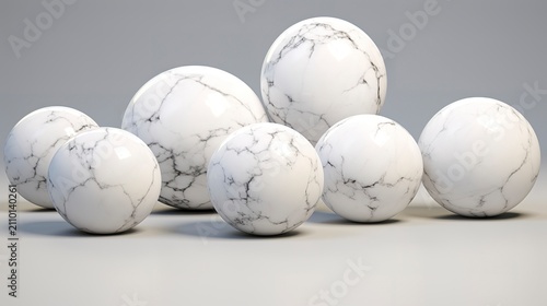 A photo of polished white marble stones.