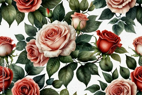 seamless pattern with roses