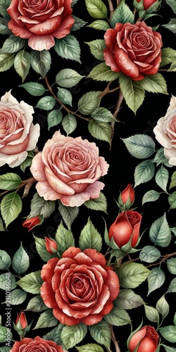 red roses on a white background