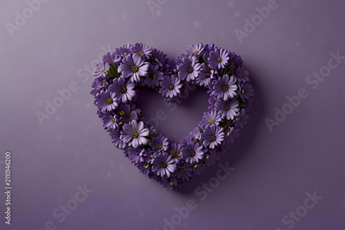 purple heart on a black background
