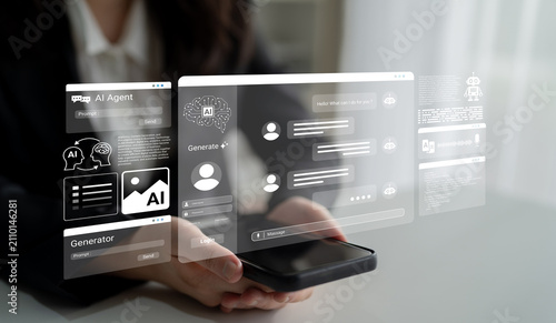 Canvastavla A representation of advanced AI agent technology in a sleek interface, emphasizing interactive communication and innovative generator features for optimal user engagement