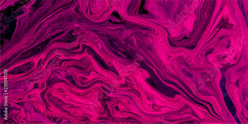 Quadro su tela Vivid Magenta Swirls abstract vibrant magenta and deep purple liquid art forms a mesmerizing pattern of flowing curves and intricate detail