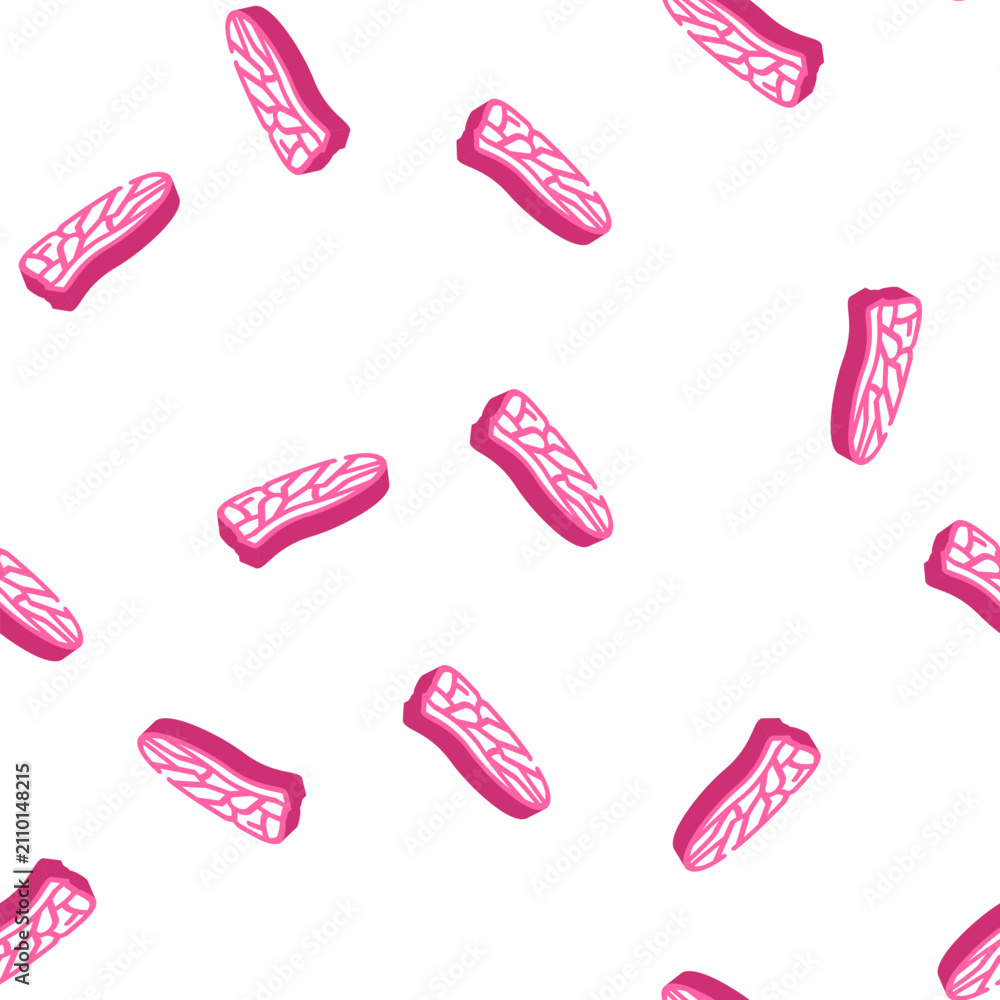Fototapeta premium fly wing isometric seamless pattern. fly wing sign illustration