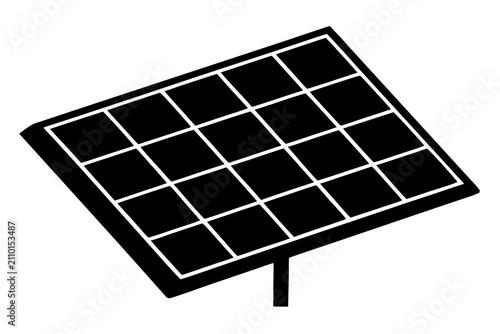 solar panel on a white background, solar panel vector illustration