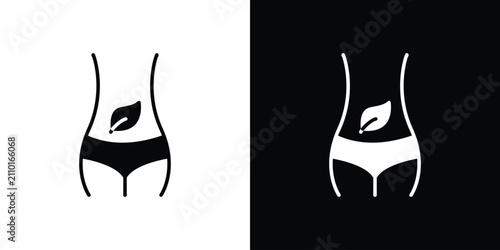 Картината върху платно Detox icon line graphic group. EPS10