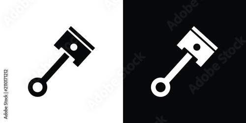 Canvastavla Car Piston icon thin line pictogram bundle