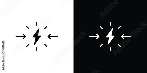 Foto Conflict icon thin line pictogram bundle