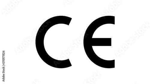 Black ce marking symbol for product safety