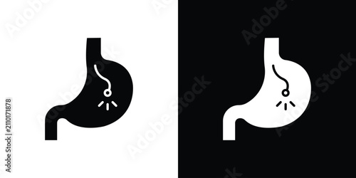 Obraz na płótnie Endoscopy icon thin line pictogram bundle