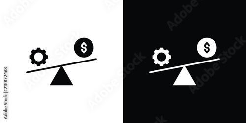 Foto Leverage icon thin line pictogram bundle