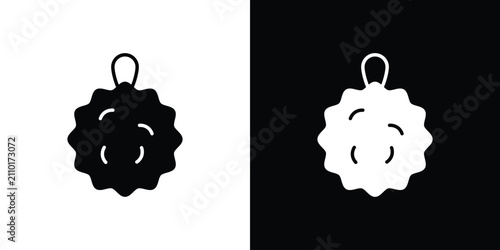Bild auf Leinwand Shower sponge ball icon thin line pictogram bundle