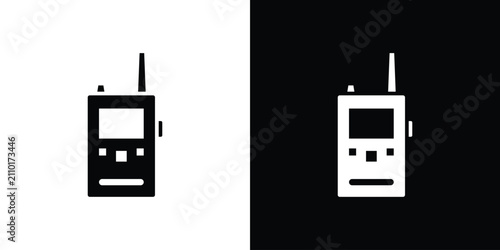 Foto Walkie talkie icon thin line pictogram bundle