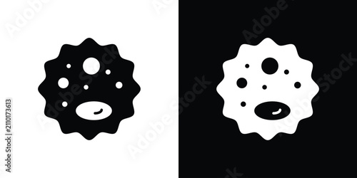Cuadro en lienzo White blood cell icon thin line pictogram bundle