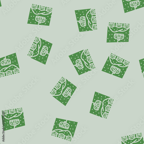 Canvastavla resort wski inter skiing glyph vector seamless pattern