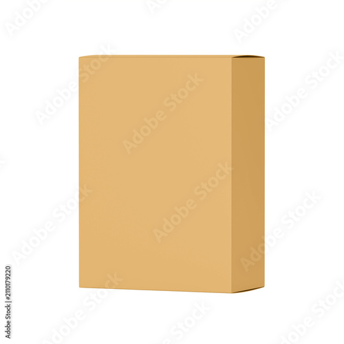 Realistic Cereal Box Mockup Template Isolated on Transparent Background