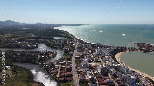 Aerial View of Paradise Beach and Coastal Nova Guarapari