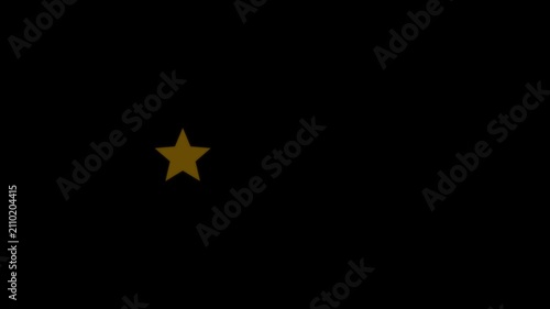 Cartoon shape 5 Star Rating Animation, star review concept, Rating stars icon animation, glowing five star flat symbol animation.4k