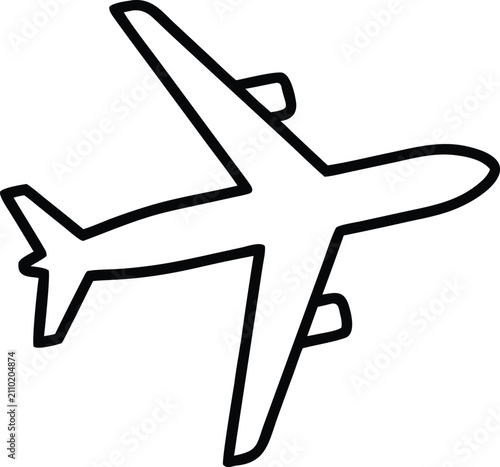 airplane icon vector illustration