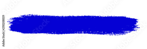 Blue Ink Brush Stroke Element Isolated on Transparent Background for Text Banner