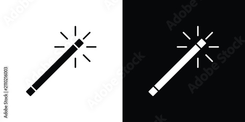Fotografie Magic icon line art pictogram pack