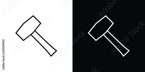 Fotografie Hammer icon vector illustrations kit
