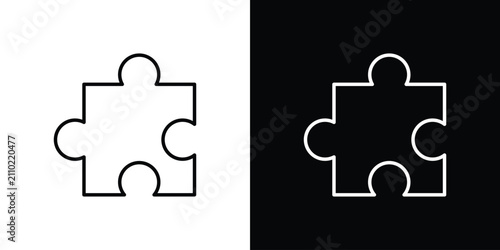 Bild auf Leinwand Puzzle piece icon vector illustrations kit