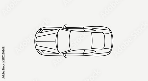 Overhead view of a car.