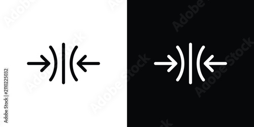 Foto Elastic icon outline drawings set