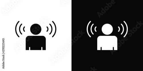 Brand awareness icon outline drawings set