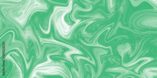 Abstract fresh emerald green liquid marble swirl texture background for natural organic fluid acrylic paint layouts