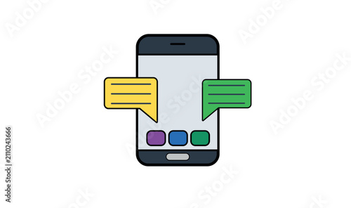 Social media chat icon design