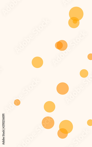 Multiple orange circles on a beige background design element