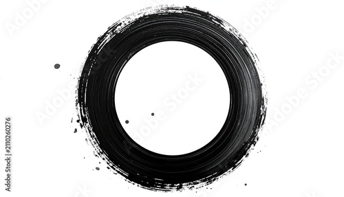 Close-up view of black rubber gasket ring seal.