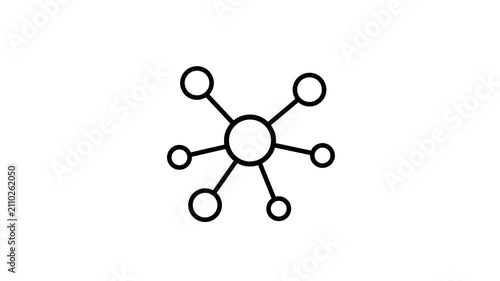 Molecular Network and Connected Nodes Scientific Technology Animation
