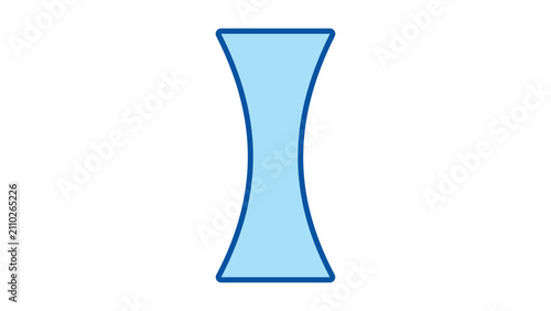 Konstfotografi Optical concave lens vector icon with editable stroke