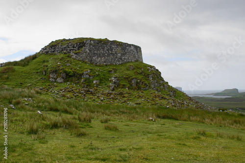 Ruins of Dun Beag Iron Age  Broch at Struan, Isle of Skye, Scotland, UK