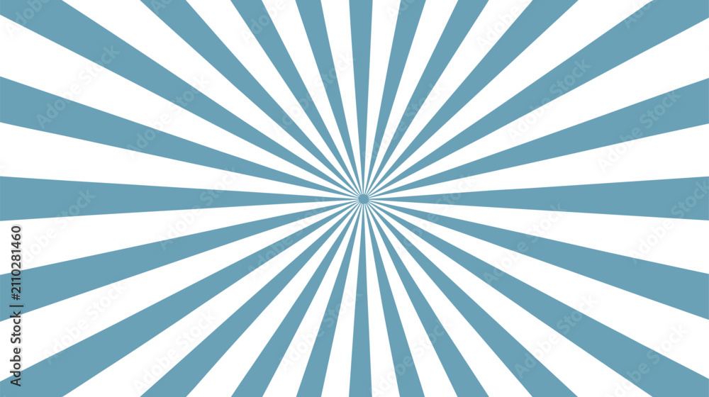 Obraz premium Blue and White Sunburst Background Pattern radial abstract