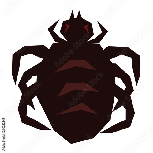 Obraz na plátně Tick ectoparasites illustration
