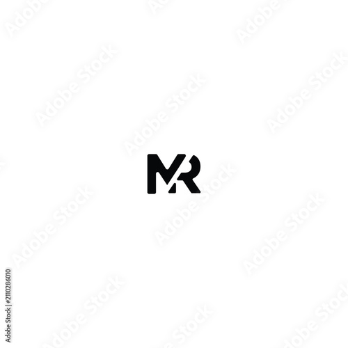 m and r letter combination vector logo design