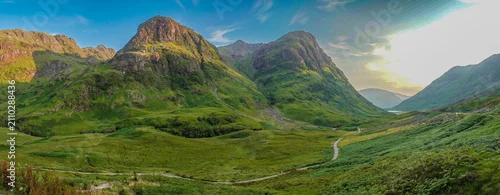 Obraz  z motywem Glencoe the iconic range of mountains in the Scottish Highlands