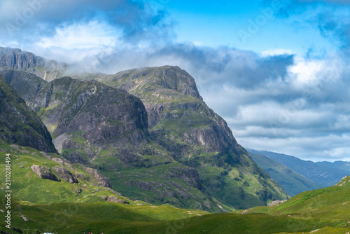 Foto Glencoe the iconic range of mountains in the Scottish Highlands