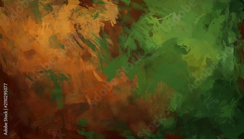 Grunge Green And Brown Background
