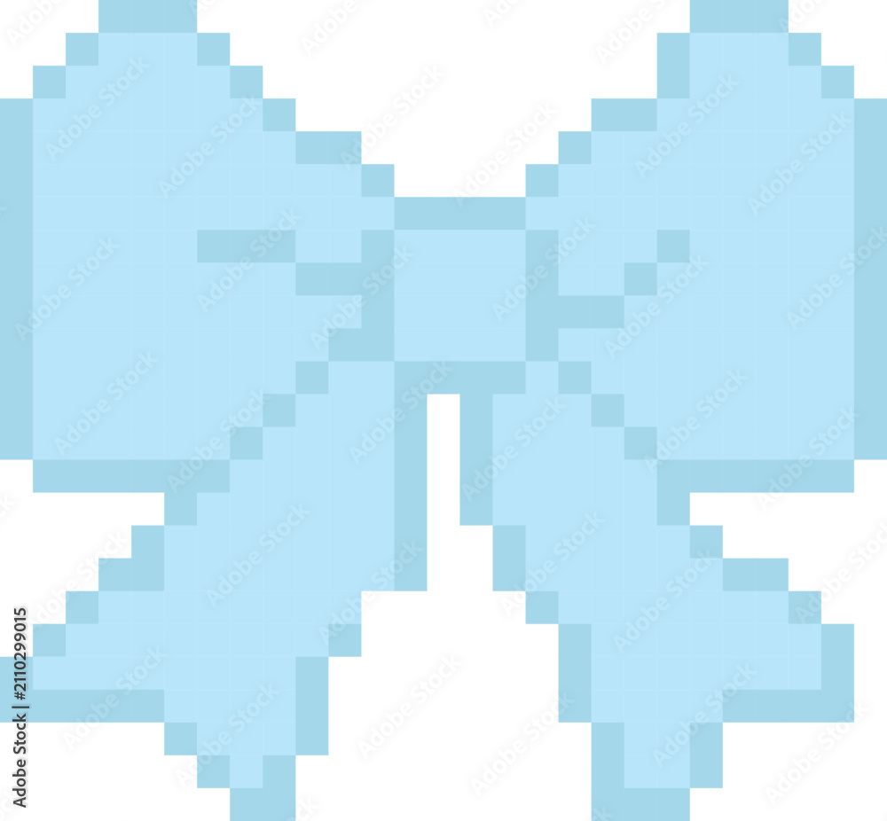 Fototapeta premium Bow Pixel Kawaii Ribbon