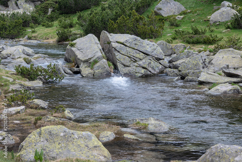 Landscape of Pirin Mountain near Fish Banderitsa Lake, Bulgaria