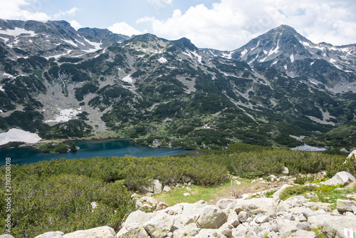 Landscape of Pirin Mountain near Fish Banderitsa Lake, Bulgaria
