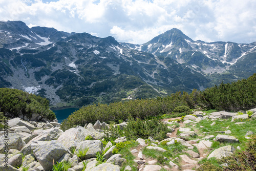 Landscape of Pirin Mountain near Fish Banderitsa Lake, Bulgaria