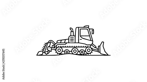 Obraz na płótnie Snow Groomer Machine Vector Icon Illustration