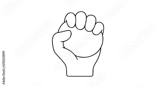 Foto A minimalist black line art vector icon of a hand squeezing a stress ball, symbolizing tension relief and anxiety management, perfect for mental health illustrations and wellness concepts